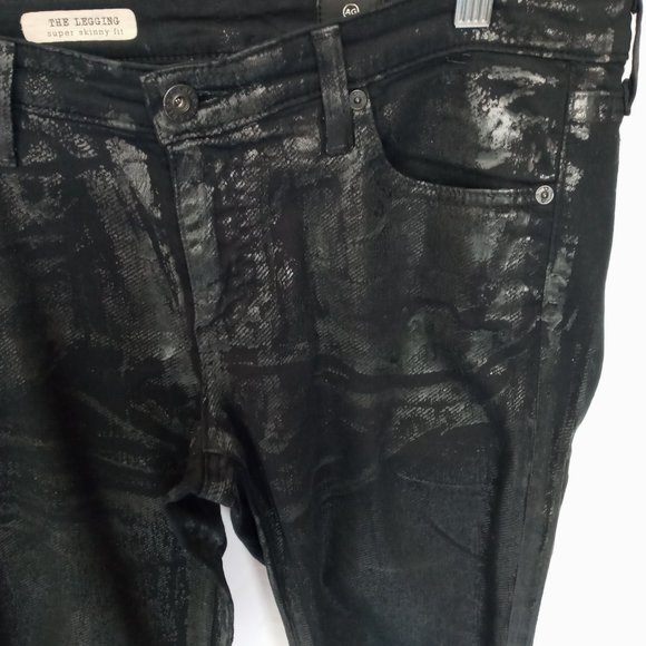 AG Adriano Goldschmied Black Leggings Super Skinny - Picture 3 of 10